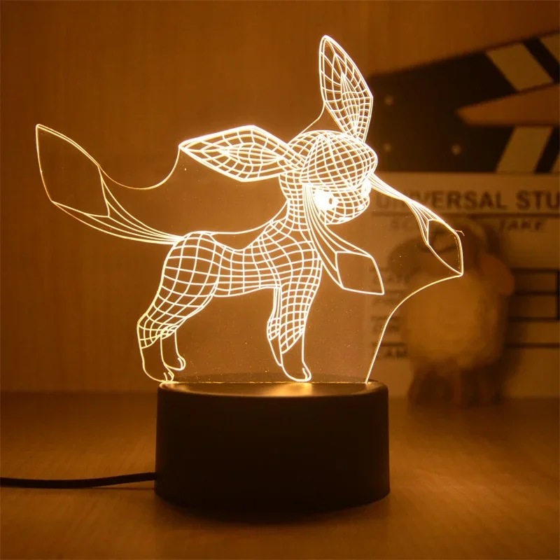 Lampe décorative Pokemon Anime, lumière chaude, veilleuse
