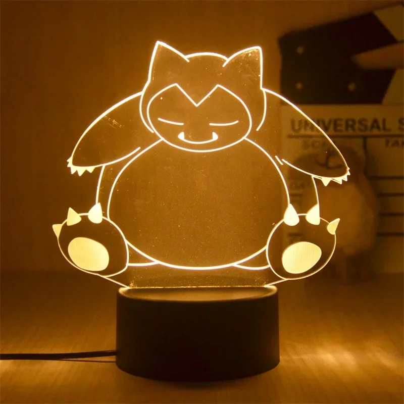 Lampe décorative Pokemon Anime, lumière chaude, veilleuse