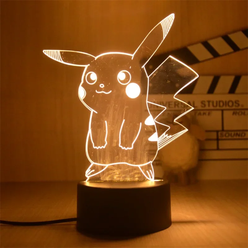 Lampe décorative Pokemon Anime, lumière chaude, veilleuse