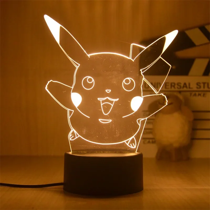 Lampe décorative Pokemon Anime, lumière chaude, veilleuse