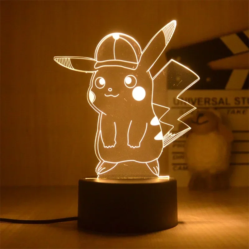 Lampe décorative Pokemon Anime, lumière chaude, veilleuse