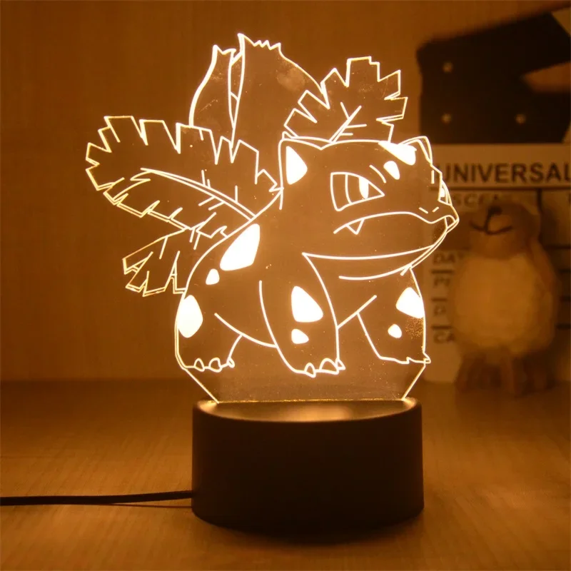 Lampe décorative Pokemon Anime, lumière chaude, veilleuse