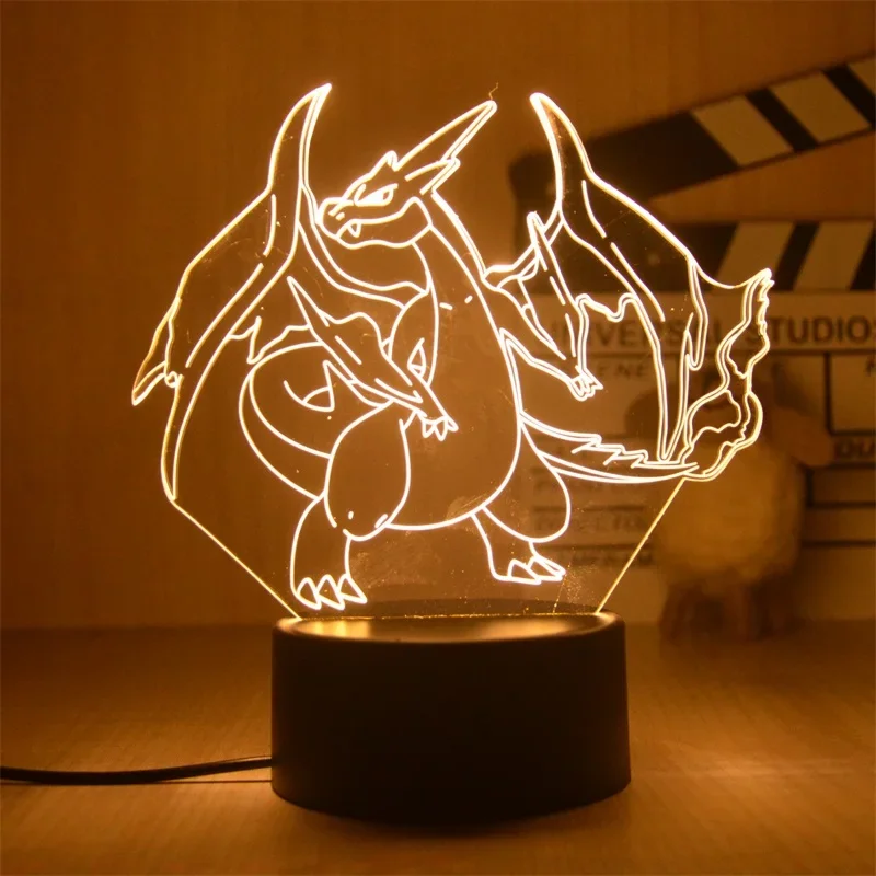 Lampe décorative Pokemon Anime, lumière chaude, veilleuse