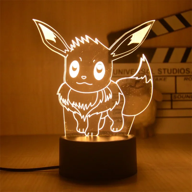 Lampe décorative Pokemon Anime, lumière chaude, veilleuse