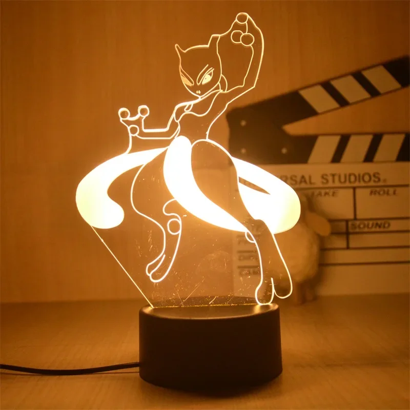 Lampe décorative Pokemon Anime, lumière chaude, veilleuse
