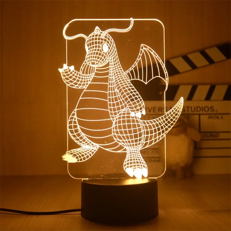 Lampe décorative Pokemon Anime, lumière chaude, veilleuse