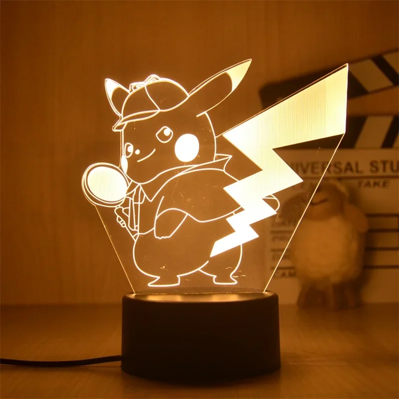 Lampe décorative Pokemon Anime, lumière chaude, veilleuse