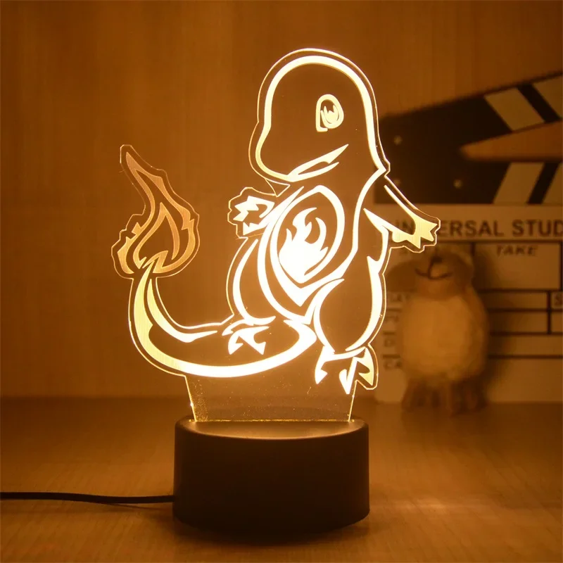 Lampe décorative Pokemon Anime, lumière chaude, veilleuse