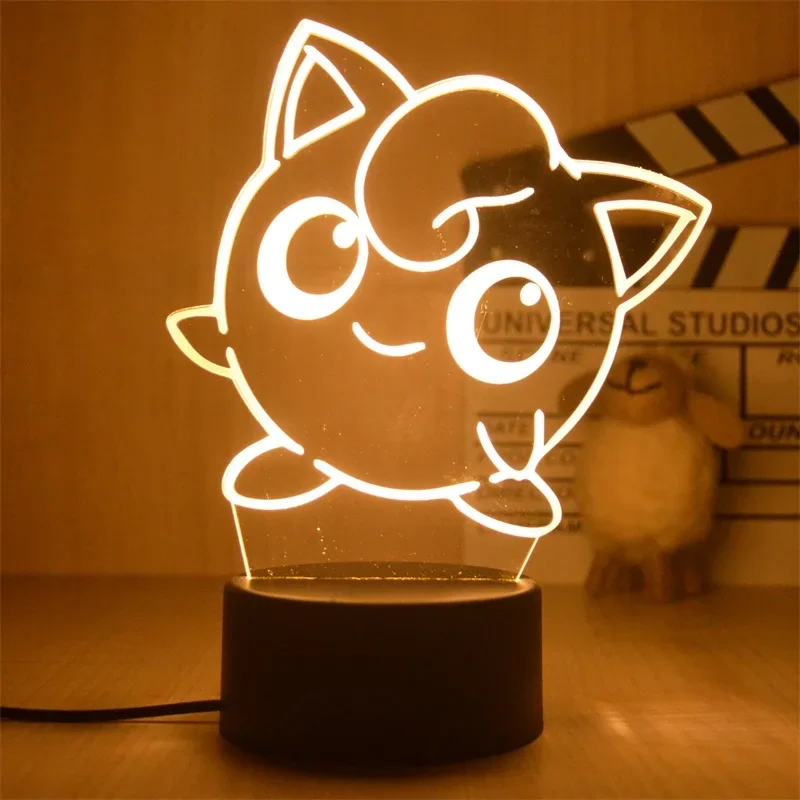 Lampe décorative Pokemon Anime, lumière chaude, veilleuse