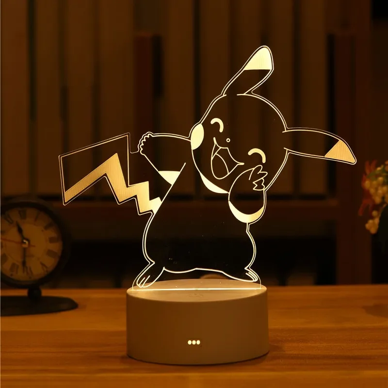 Lampe décorative Pokemon Anime, lumière chaude, veilleuse