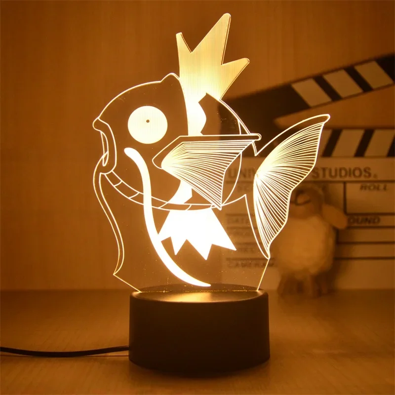 Lampe décorative Pokemon Anime, lumière chaude, veilleuse