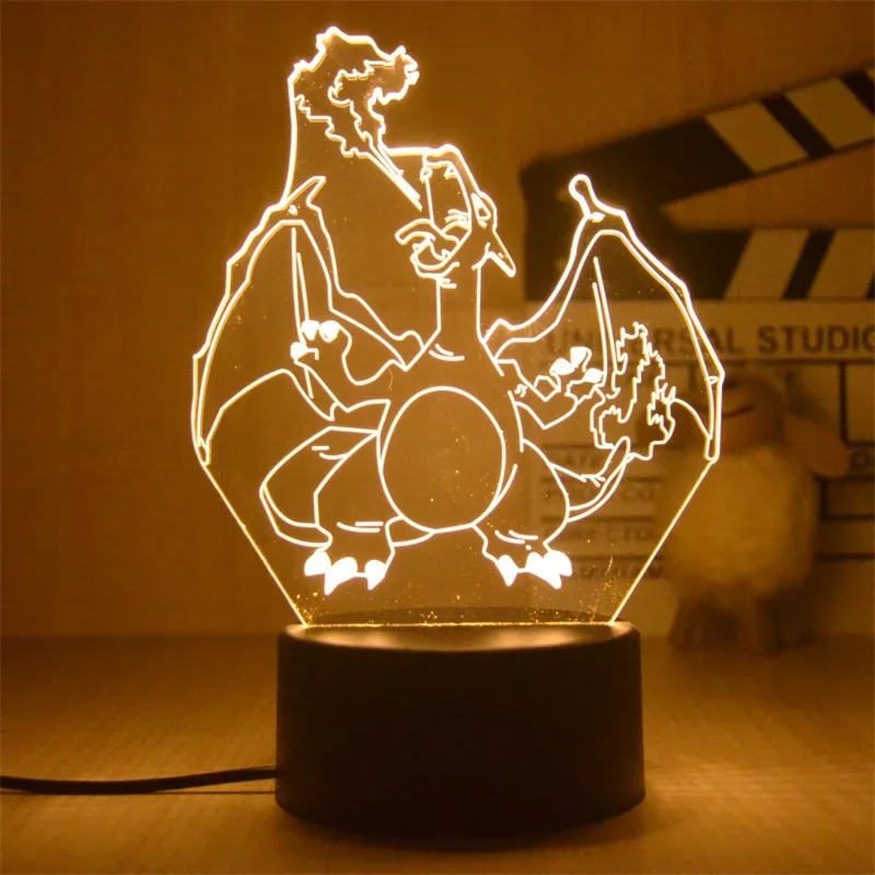 Lampe décorative Pokemon Anime, lumière chaude, veilleuse