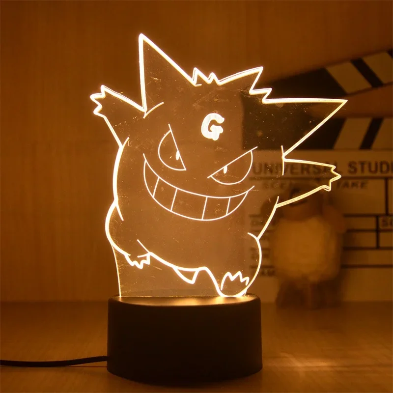 Lampe décorative Pokemon Anime, lumière chaude, veilleuse