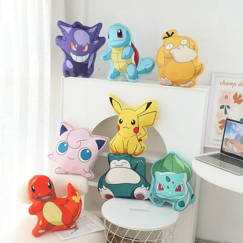 Oreillers Pokémon mignons (Gengar, Pikachu, Bulbasaur, Jigglypuff, etc.)