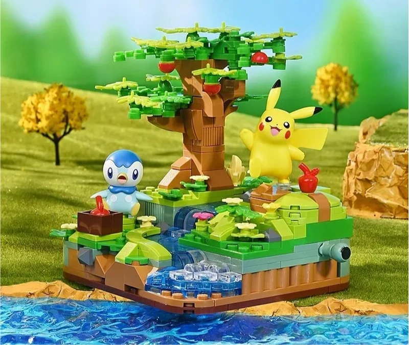 Ensembles de jouets de construction Pokémon (Pikachu Tournesol, Enton et Flegmon ou Pikachu et Plinfa)