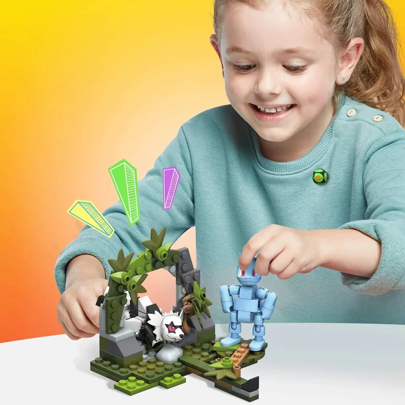 Ensembles de blocs de construction à pince MEGA Pokemon (Zigzachs et Machollo ou Meowth et Toxel)