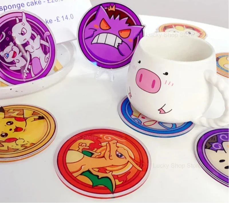 Pokemon Pikachu Sous-verres en acrylique dans de nombreux modèles