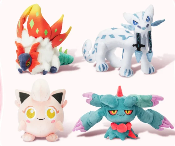 Peluches Pokémon Baojian, Roartail, Flutterhair ou Creepwing