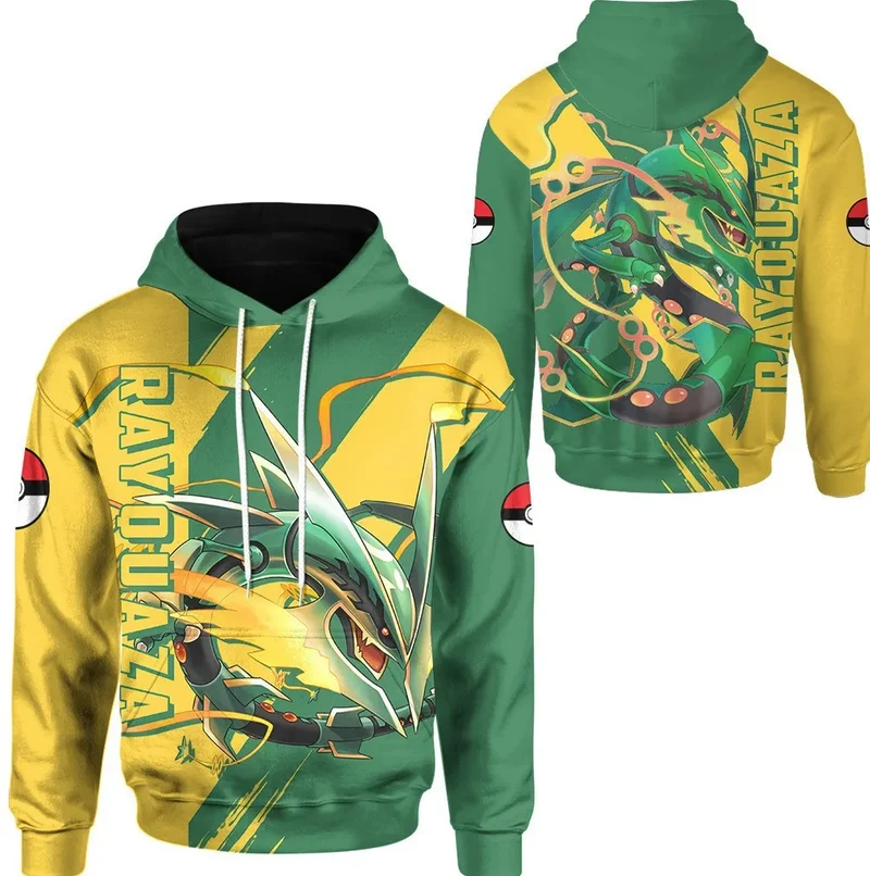 Pull à capuche Pokémon avec motif Rayquaza