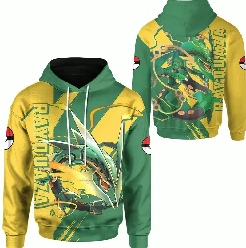 Pull à capuche Pokémon avec motif Rayquaza