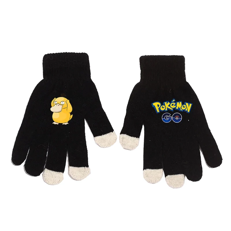 Gants d'hiver chauds aux motifs Pikachu et Pokémon pour adultes