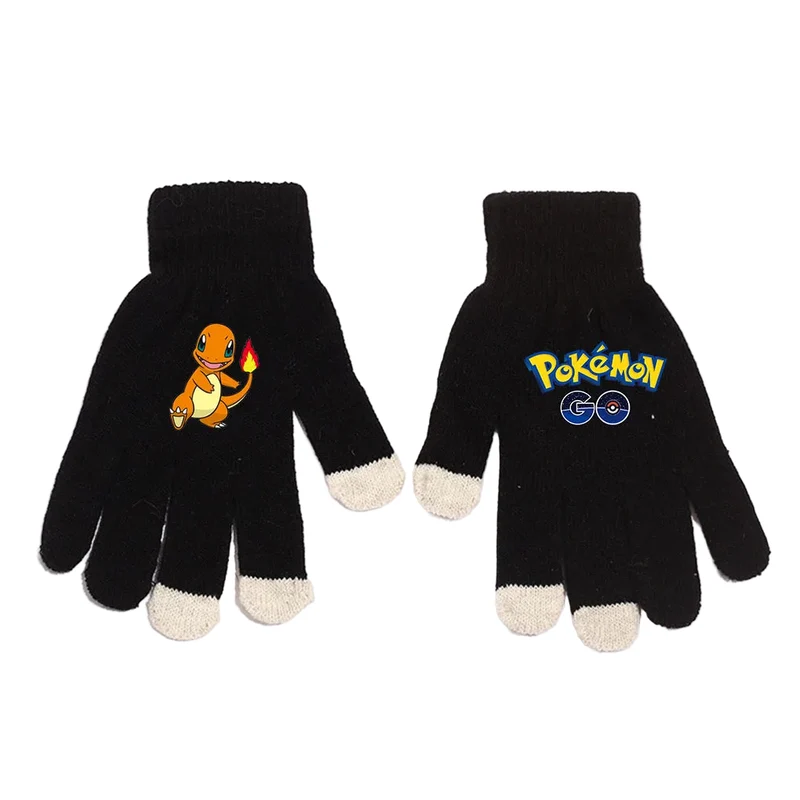Gants d'hiver chauds aux motifs Pikachu et Pokémon pour adultes