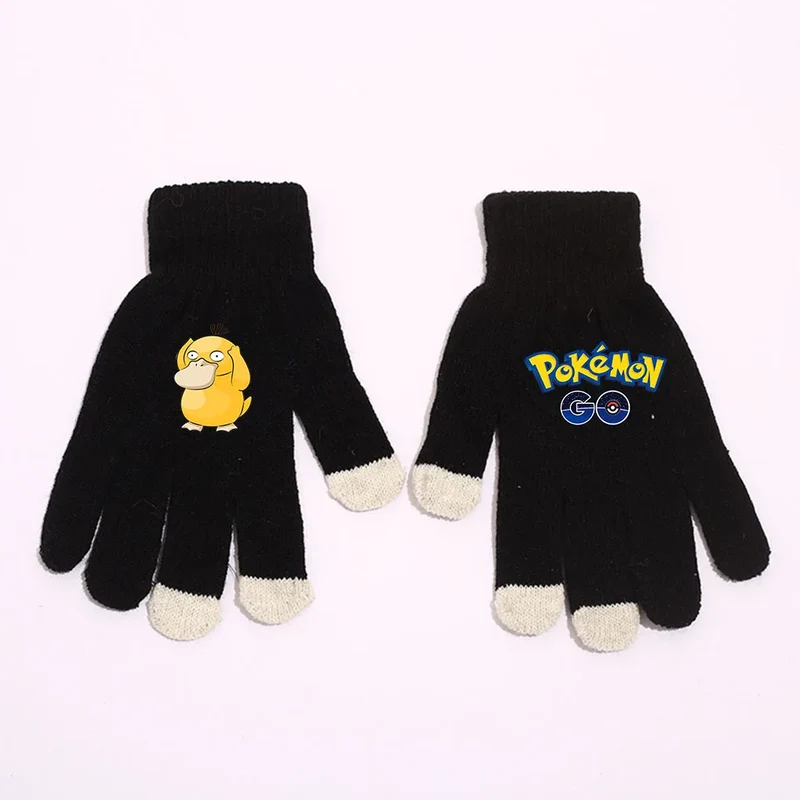 Gants d'hiver chauds aux motifs Pikachu et Pokémon pour adultes