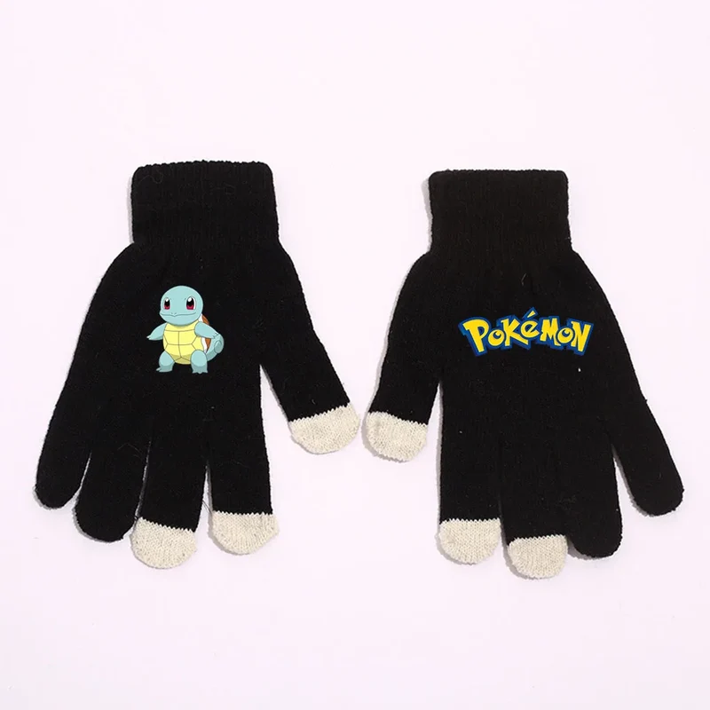 Gants d'hiver chauds aux motifs Pikachu et Pokémon pour adultes