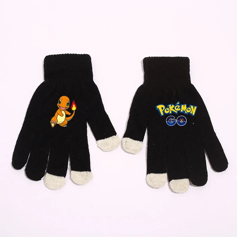 Gants d'hiver chauds aux motifs Pikachu et Pokémon pour adultes