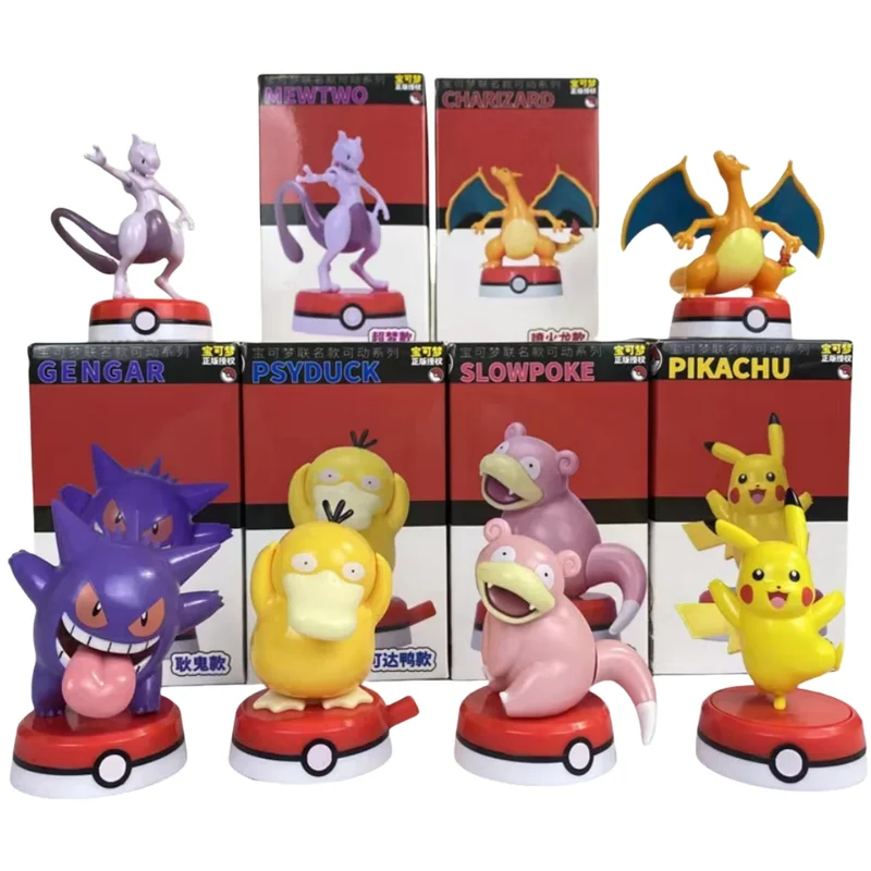 Ensemble de 6 figurines Pokémon avec Pikachu, Mewtwo, Charizard, Enton, Gengr et Flegmon