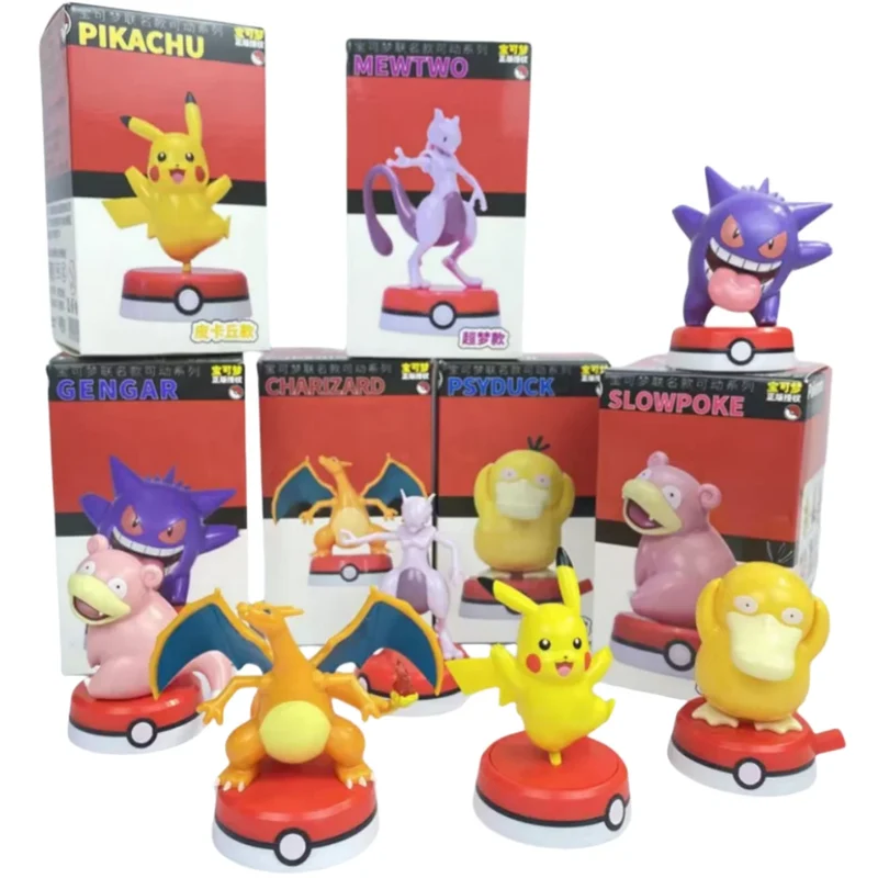 Ensemble de 6 figurines Pokémon avec Pikachu, Mewtwo, Charizard, Enton, Gengr et Flegmon