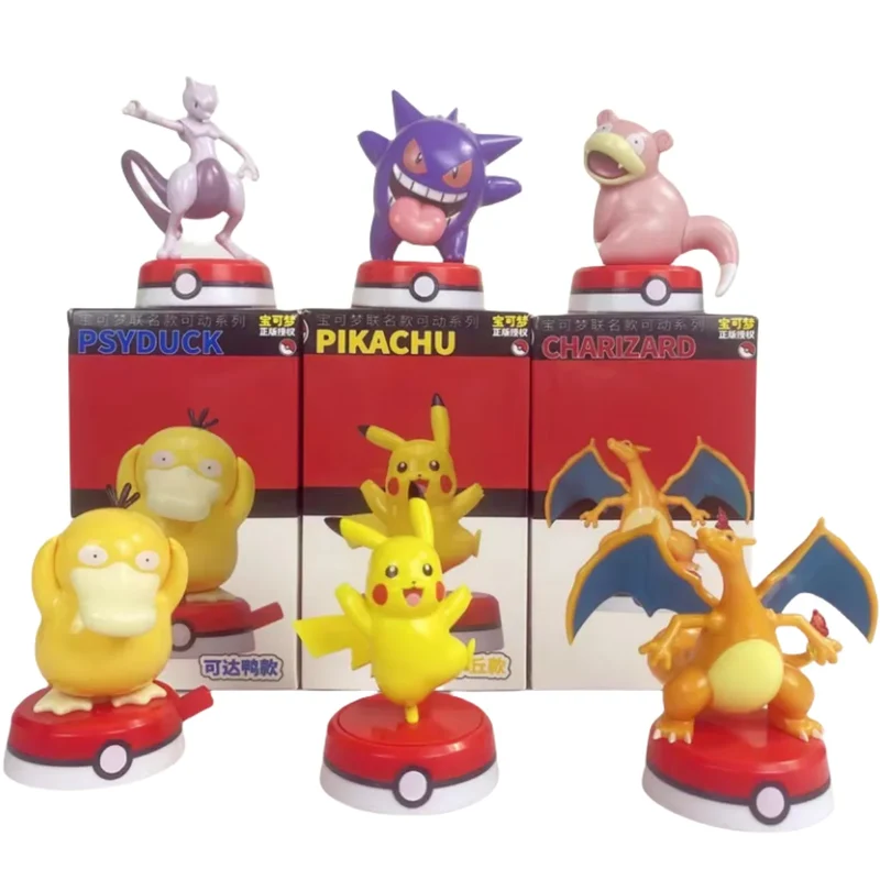 Ensemble de 6 figurines Pokémon avec Pikachu, Mewtwo, Charizard, Enton, Gengr et Flegmon