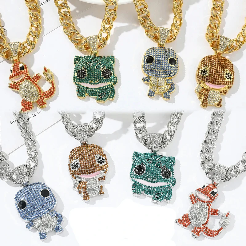 Collier hiphop aux motifs Pokémon