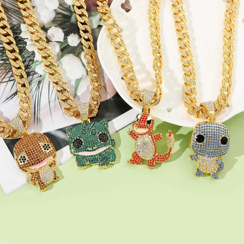 Collier hiphop aux motifs Pokémon