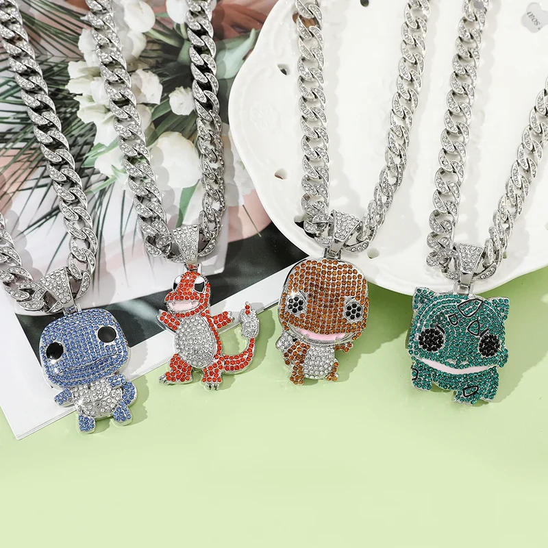 Collier hiphop aux motifs Pokémon