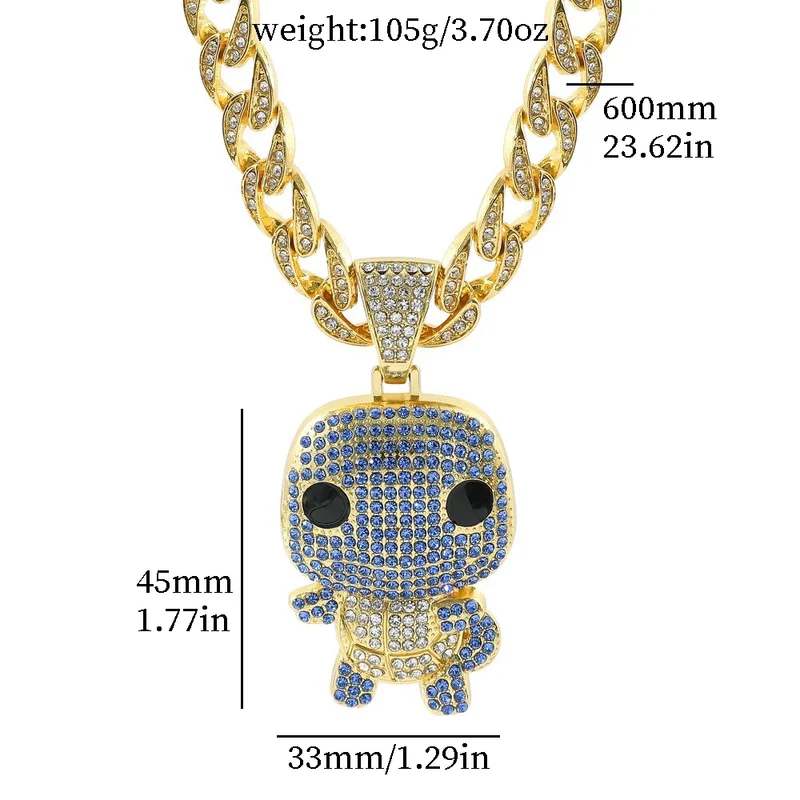 Collier hiphop aux motifs Pokémon