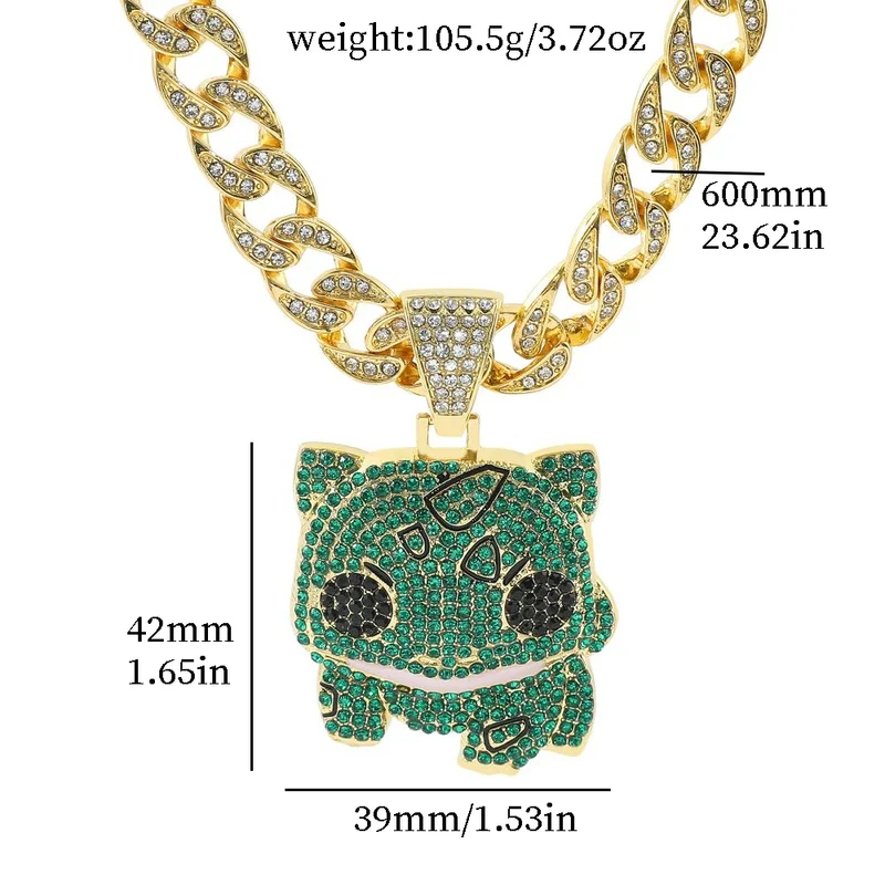 Collier hiphop aux motifs Pokémon
