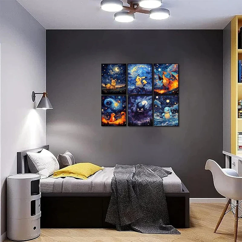 Pokémon Toile Étoiles Affiche Photos dans de nombreux motifs (Non encadré)