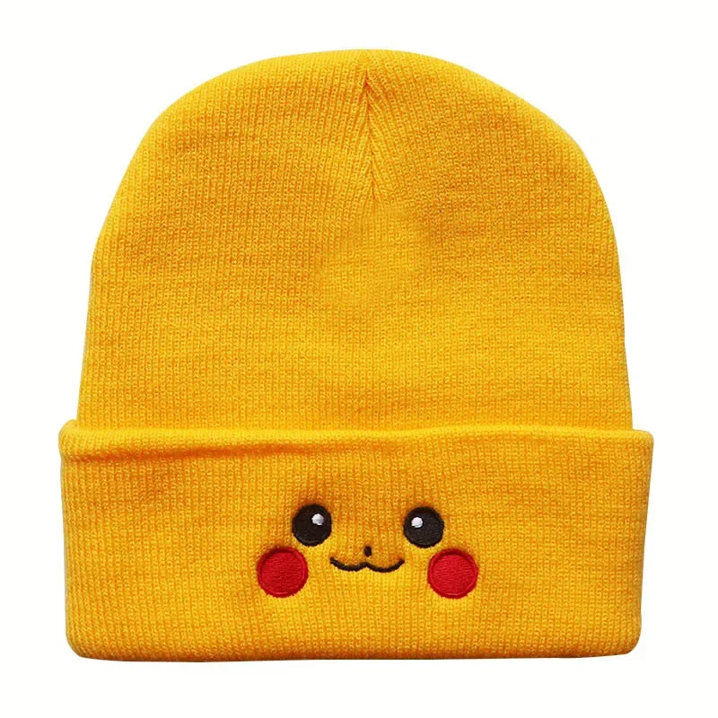 Bonnet d'hiver avec motif Pikachu, Carapuce, Jigglypuff, Psiana, Charmander ou Nebulak