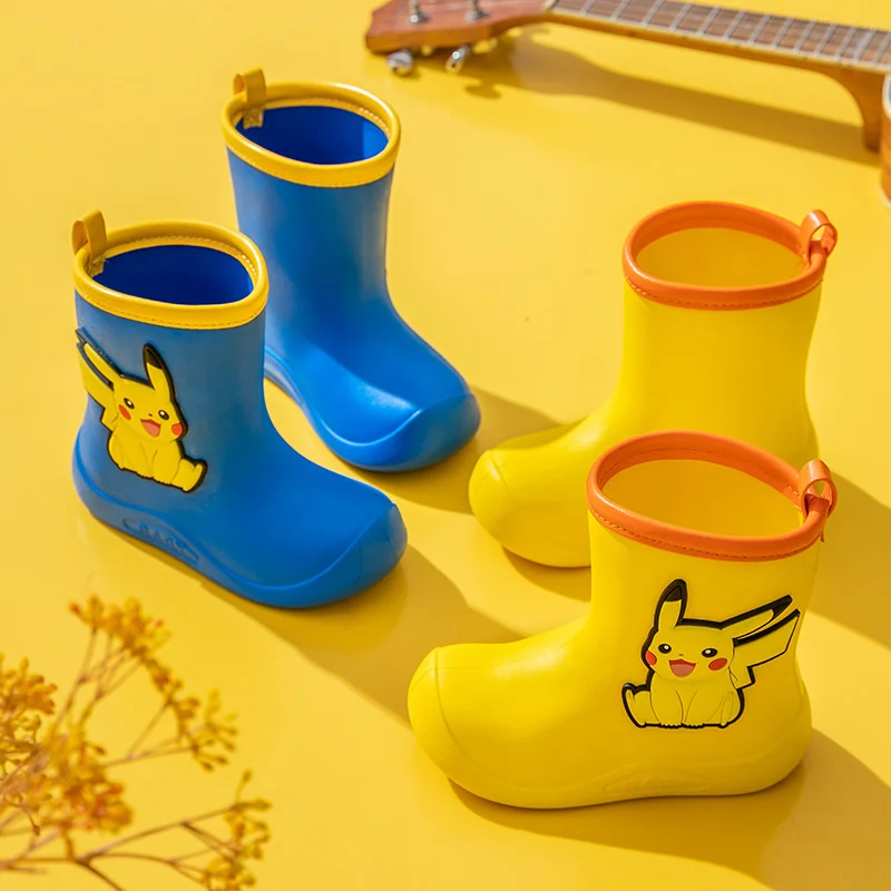 Bottes en caoutchouc pour enfants avec motifs Pokémon Pikachu