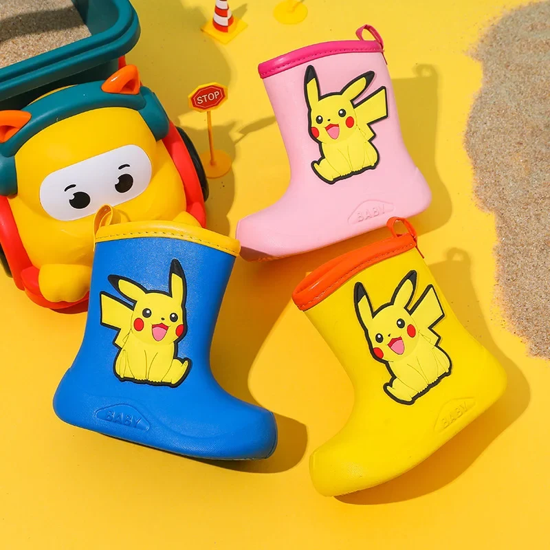 Bottes en caoutchouc pour enfants avec motifs Pokémon Pikachu