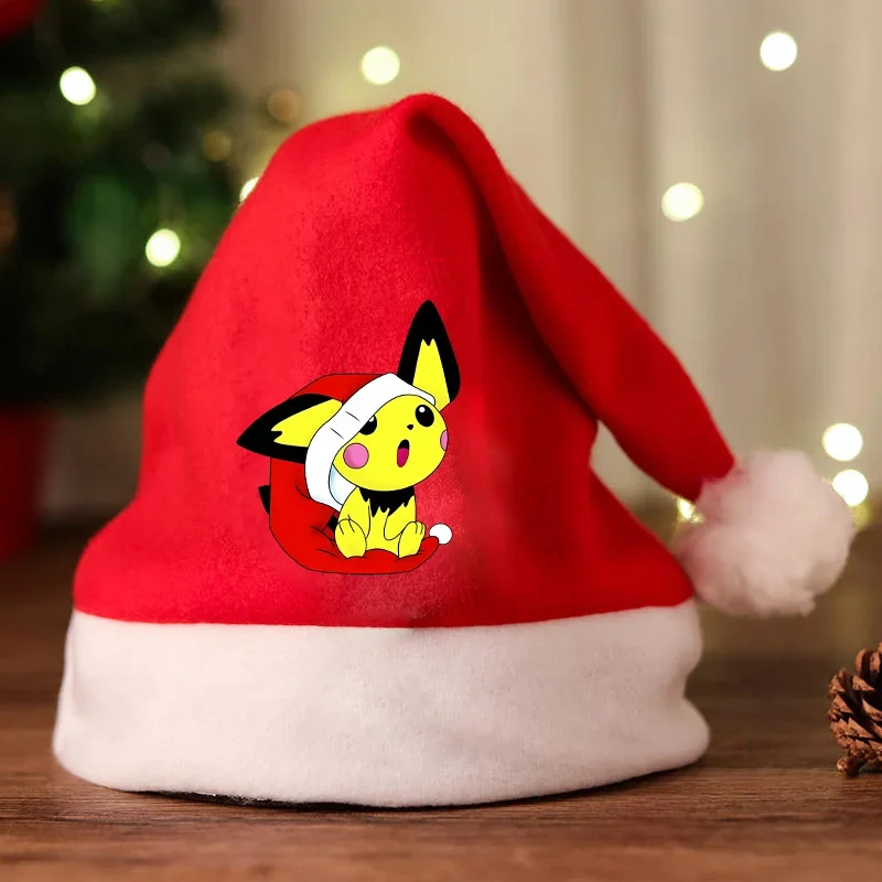 Bonnet de Noel avec motif Pikachu ou Pokémon