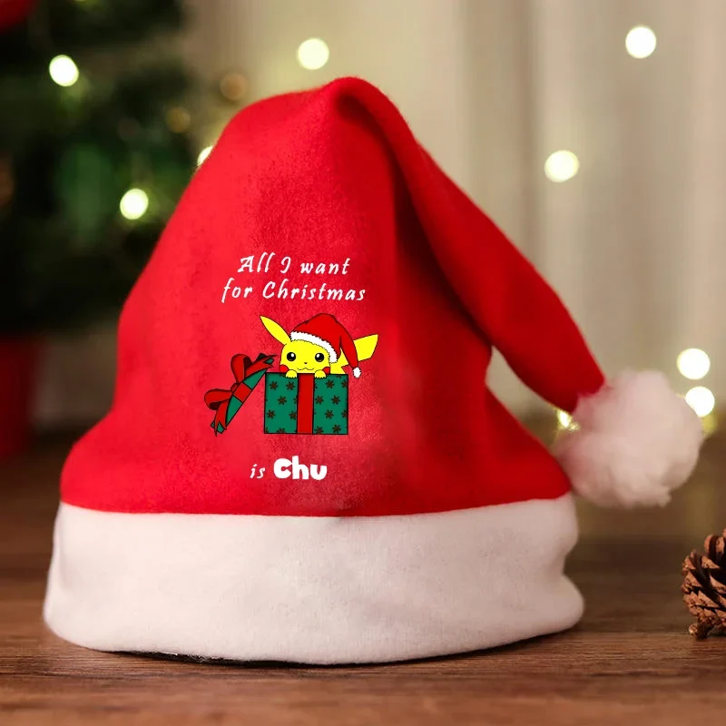 Bonnet de Noel avec motif Pikachu ou Pokémon