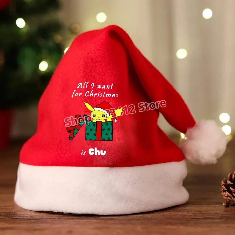 Bonnet de Noel avec motif Pikachu ou Pokémon