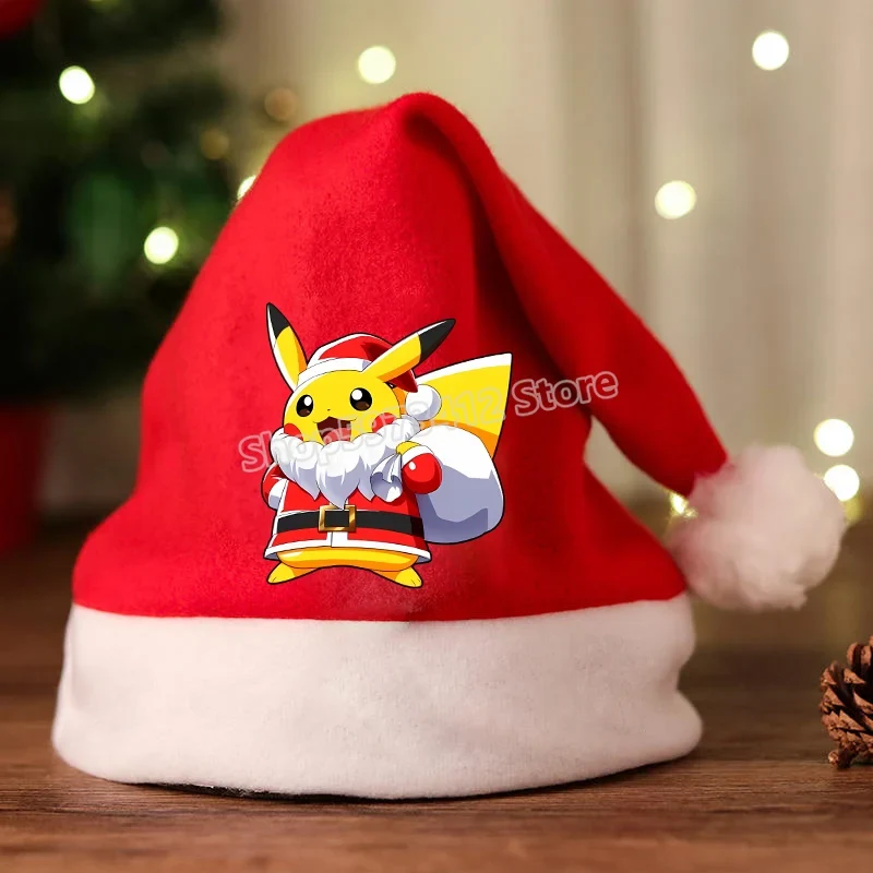 Bonnet de Noel avec motif Pikachu ou Pokémon
