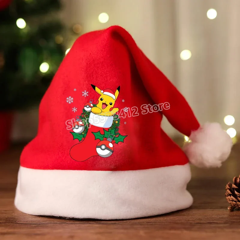 Bonnet de Noel avec motif Pikachu ou Pokémon