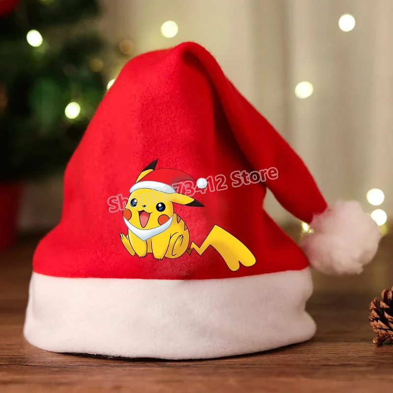 Bonnet de Noel avec motif Pikachu ou Pokémon