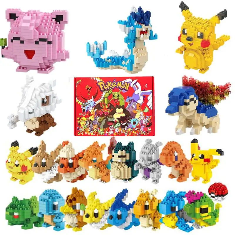 Blocs de construction à pince Pokémon dans un coffret cadeau de Noël pratique