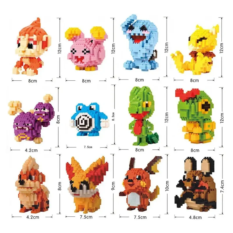 Blocs de construction à pince Pokémon dans un coffret cadeau de Noël pratique