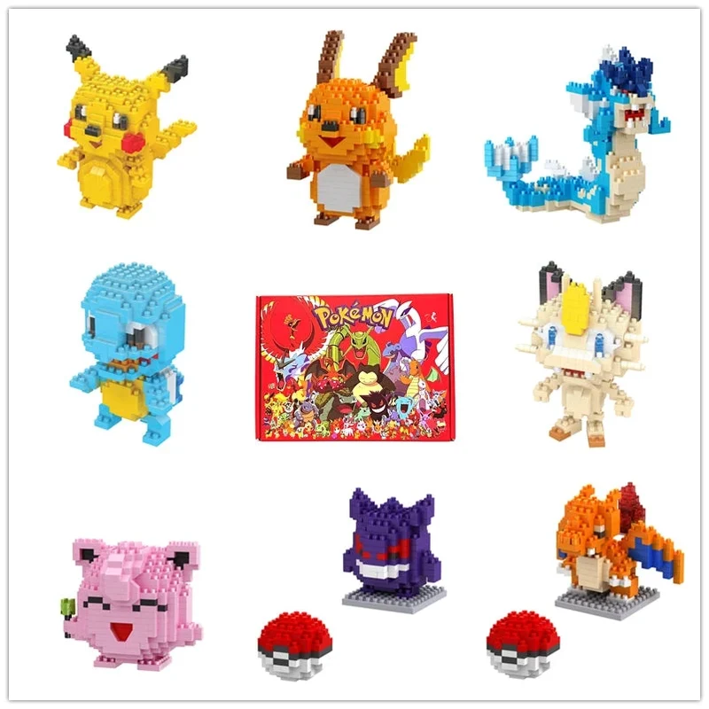Blocs de construction à pince Pokémon dans un coffret cadeau de Noël pratique